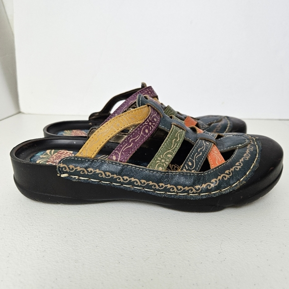 Elite By Corkys Rock Colorful Leather Slip On Shoes 7 - Picture 4 of 10